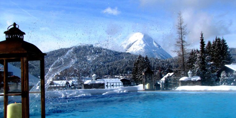 Schönruh Pool im Winter - Winterurlaub Seefeld